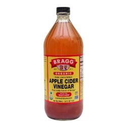 Bragg Organic Apple Cider Vinegar – Raw, unfiltered, and packed with The Mother for digestive health, detox support, and overall wellness.