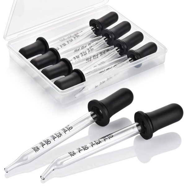 Glass Droppers Set of 8 | Precision Measurement for Oils & Liquid - Image 2