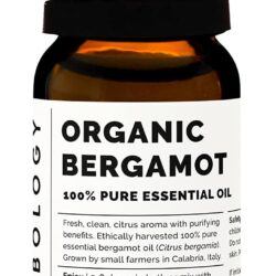 100% Organic Pure Bergamot Essential Oil, perfect for aromatherapy, relaxation, and diffusers.