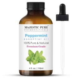 Majestic Pure Peppermint Essential Oil 4oz - Pure and Therapeutic Grade for Relaxation