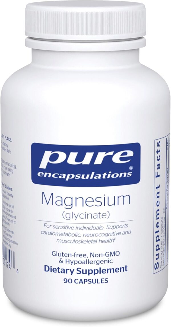 Pure Encapsulations Magnesium Glycinate Supplement – Supports Stress Relief, Sleep, Muscle Health