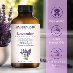 Majestic Pure Lavender Essential Oil 4oz - Therapeutic Grade for Relaxation