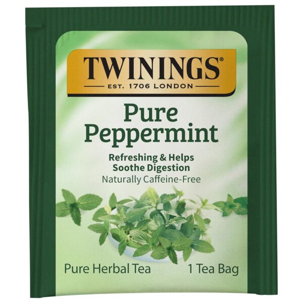 Twinings Peppermint Herbal Tea 20 Bags - Refreshing, Caffeine-Free