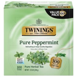 Twinings Peppermint Herbal Tea 20 Bags - Refreshing, Caffeine-Free