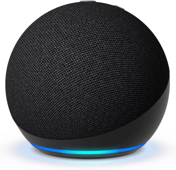 Close-up view of the Amazon Echo Dot smart speaker